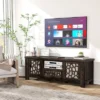 Tangkula 55" Retro TV Stand Media Entertainment Center W/ Mirror Doors & Drawer Brown 2 Tangkula 55" Retro TV Stand Media Entertainment Center W/ Mirror Doors & Drawer Brown -Lush Living Store GUEST 3f18a674 4c11 42e7 a906 def0684c57f0