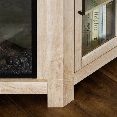 Glass Door Electric Fireplace Corner TV Stand For TVs Up To 50" - Saracina Home 10 Glass Door Electric Fireplace Corner TV Stand For TVs Up To 50" - Saracina Home - Image 8