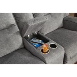 Coombs Recliner Power Loveseat With Console Charcoal - Signature Design By Ashley -Lush Living Store GUEST 3f479499 6017 432d 9241 7b626148668f