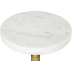 Augustus Side Table Marble White - ZM Home -Lush Living Store GUEST 3f498e81 9f51 4986 bb5a 8dec3d41a392