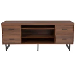 Cambridge Three Shelf And Four Drawer TV Stand For TVs Up To 65" With Square Metal Legs Rustic - Merrick Lane 9 Cambridge Three Shelf And Four Drawer TV Stand For TVs Up To 65" With Square Metal Legs Rustic - Merrick Lane -Lush Living Store GUEST 3f5d36c8 d96b 45e7 883e 491e5a215e2a