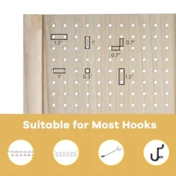 Costway 4-Panel Pegboard Display 5' Tall Folding Privacy Screen Craft Display -Lush Living Store GUEST 3f758ded 4b2b 4fdb a0c7 d74ab73d4d0c