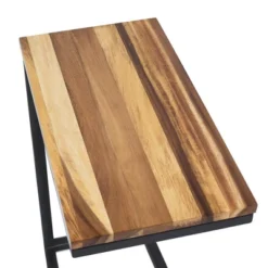 BirdRock Home Acacia Wood TV Tray C Shaped Side Table -Lush Living Store GUEST 3f95d173 b47d 4fcb a403 108c84f41b7c