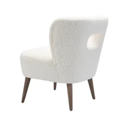Inès Upholstery Fluffy Fabric Accent Barrel Chair | Karat Home - Ivory Solid -Lush Living Store GUEST 3f9ec692 0e9c 4036 958d 72ab9016e610