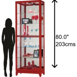 Howard Miller 680630 Howard Miller Luke V Curio Cabinet 680630 Gloss Red -Lush Living Store GUEST 3fbc2800 e4e7 404b b363 d5eb060c2210
