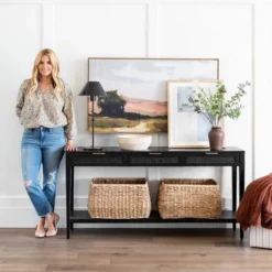 East Bluff Woven Drawer Console Table - Threshold™ Designed With Studio McGee -Lush Living Store GUEST 3fbfc6cc 1762 479f 85f6 5816e3ff493f