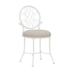 19" O'Malley Metal Vanity Stool - Hillsdale Furniture -Lush Living Store GUEST 3fd01ece 6611 4716 9e35 d1a817e436b4