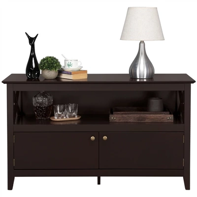 Yaheetech High Quality TV Stand Large Display TV Cabinet Shelf W/2 Storage Doors,Espresso 3 Yaheetech High Quality TV Stand Large Display TV Cabinet Shelf W/2 Storage Doors,Espresso