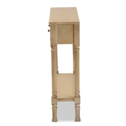 3 Drawer Calvin Wood Entryway Console Table - Baxton Studio -Lush Living Store GUEST 3fe6b9a6 e73d 44bc 918c 719c31c3f6dc