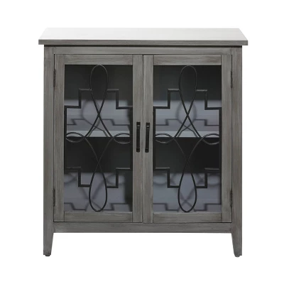 Contemporary Wood Cabinet Gray - Olivia & May 7 Contemporary Wood Cabinet Gray - Olivia & May - Image 5
