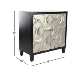Modern Crescent Moon Pattern Wood Rectangle Cabinet Black - Olivia & May -Lush Living Store GUEST 40b9990c f879 47ff 8377 ceec74080968