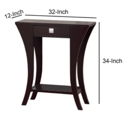 Stylish Console Table Dark Chocolate - Benzara -Lush Living Store GUEST 4106eaa0 888b 47fb 85b7 708ed279405c