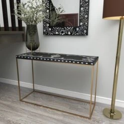 Eclectic Wood Console Table Gold - Olivia & May -Lush Living Store GUEST 4127aebb 11e9 4335 8006 4dcb8e26a404