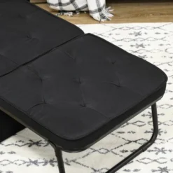 HOMCOM Ottoman Sofa Bed, 4 In 1 Multi-Function Button Tufted Folding Sleeper Chair Bed With Adjustable Backrest, Pillow, Side Pocket -Lush Living Store GUEST 41953d97 dd0e 4893 99fa f981a39c6386