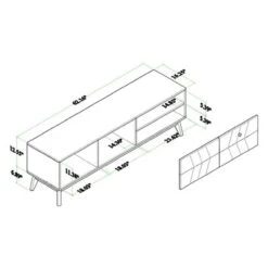 Hartman Wood TV Stand For TVs Up To 60" Walnut Brown - Baxton Studio -Lush Living Store GUEST 41b19088 fffb 44a4 9ee4 af1306822364
