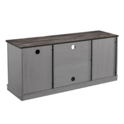 54" Farmhouse Two-Tone TV Stand For TVs Up To 65" Gray - Home Essentials -Lush Living Store GUEST 41fd82ee 22a9 4584 9c03 4378e01c0464