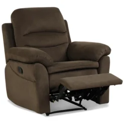 Costway Recliner Chair Single Sofa Armchair Sleeper Lounger W/ Footrest GreyBrown -Lush Living Store GUEST 421443bc 6add 4343 b24f 36ceb41788bc
