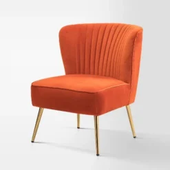 Quentin Velvet Accent Side Chair With Golden Metal Base | Karat Home -Lush Living Store GUEST 421b1958 45d2 464a 8176 b30c2f23cc02