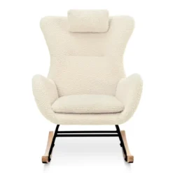 Teddy Tufted Rocking Chair With Rubber Legs - ModernLuxe -Lush Living Store GUEST 4248d1a5 f915 49f7 bddc 7c78e056d1c9
