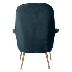 Aimee Velvet Arm Chair - Navy - Safavieh -Lush Living Store GUEST 42c5bd43 7878 4bf8 abe9 b732d1a2970f