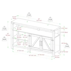 2 Door Farmhouse Highboy TV Stand For TVs Up To 65" Gray Wash - Saracina Home 20 2 Door Farmhouse Highboy TV Stand For TVs Up To 65" Gray Wash - Saracina Home -Lush Living Store GUEST 4309783e 224a 484b ab00 a5bad286ba8e
