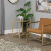 18.5" Square Camber Elite Side Table Gold - Studio Designs Home -Lush Living Store GUEST 43260cd2 7f6d 49d1 b0fb 0c45f39d5fb6