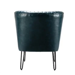 Set Of 2 Eustacio Mid-back Vegan Leather Accent Side Chair | Karat Home-TURQUOISE -Lush Living Store GUEST 4338c7e7 8767 4abf 857c fc3ef5ac1c3f