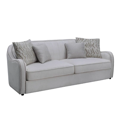 86" Mahler Sofa Beige Linen - Acme Furniture 4 86" Mahler Sofa Beige Linen - Acme Furniture - Image 2