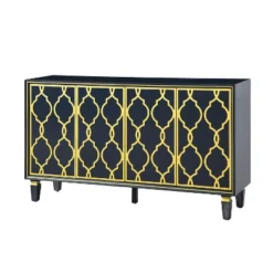 Beatrice 61'' Modern Storage Wide Sideboard With Solid Wood Legs | KARAT HOME -Lush Living Store GUEST 43e663c8 4124 4805 b9f3 a76fdf88f9fe