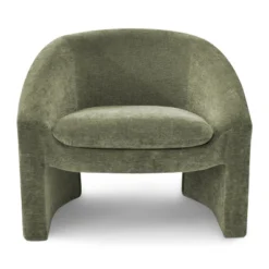 Kiki 32" Wide Contemporary Design Chenille Boasting Streamlined Silhouette Armrest Accent Barrel Chair-The Pop Maison -Lush Living Store GUEST 44215d4a d5b2 4d09 8925 5d9e5fc6e1c3