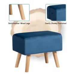 Costway Leisure Chair And Ottoman Thick Padded Velvet Tufted Sofa Set W/ Wood Legs PinkBlue Green 20 Costway Leisure Chair And Ottoman Thick Padded Velvet Tufted Sofa Set W/ Wood Legs PinkBlue Green -Lush Living Store GUEST 4422430b 7d6d 4971 ad5b 4f12cb5d5cb6