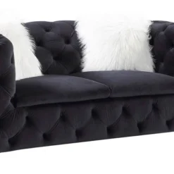 68" Phifina Sofa Black Velvet - Acme Furniture -Lush Living Store GUEST 4507c8e4 76bf 479e b1c8 6956aff8e6d0