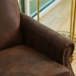 Adaline Antique Fabric Club Chair Brown - Abbyson Living -Lush Living Store GUEST 450f2182 7987 4841 8cd1 50904ed6169c