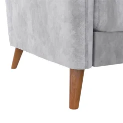 Magnolia 2 Seater Loveseat Sofa With Pillows Pocket Coil Seating Light Gray Velvet - Novogratz -Lush Living Store GUEST 455032f4 b64d 42ca 8bee 68653712ecc5