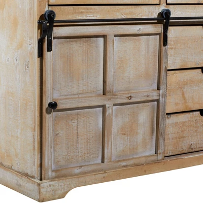 Farmhouse 5 Drawer Cabinet Brown - Olivia & May 18 Farmhouse 5 Drawer Cabinet Brown - Olivia & May - Image 16