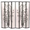 Legacy Decor Bamboo Print Oriental Privacy Shoji Screen Room Divider