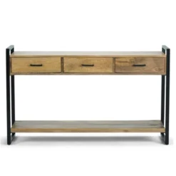 55" Lawson Solid Mango Wood Console Sofa Table Natural - WyndenHall -Lush Living Store GUEST 45f2b498 7b0a 4900 a2ec 1a6325c23f24