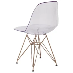 Flash Furniture Elon Series Ghost Chair With Gold Metal Base -Lush Living Store GUEST 46ac7d58 7659 4b5e 8e4f 4d60602518d4