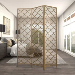 Modern Metal Filigree Room Divider Screen Gold - Olivia & May -Lush Living Store GUEST 47027a9f 8e80 4847 9e23 1ccc62c23ce6