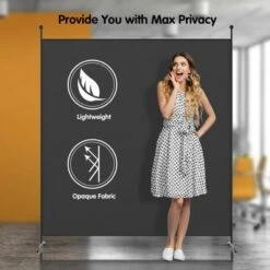 Costway Single Panel Room Divider Privacy Partition Screen For Office Home Black/Beige -Lush Living Store GUEST 471843e5 b65c 4cfc aa11 b7530c75fde2