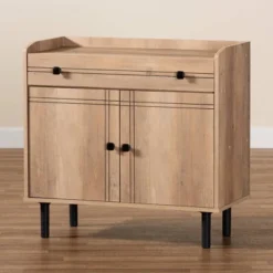 Patterson Wood 2 Door Kitchen Storage Cabinet Oak Brown - Baxton Studio -Lush Living Store GUEST 474bc75b 0560 49be 88d0 630e719426cb