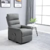 HOMCOM Power Lift Assist Recliner Chair For Elderly With Remote Control, Linen Fabric Upholstery Gray -Lush Living Store GUEST 47573113 5cbb 4b45 8ea4 8714eded892d
