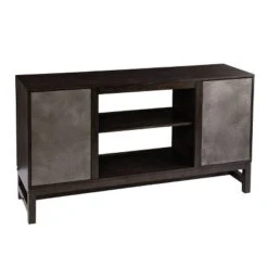 Tifchar Storage Media Cabinet Brown/Antique Silver - Aiden Lane -Lush Living Store GUEST 47ea0856 56ef 4f4f 828e 7c5f261f095a