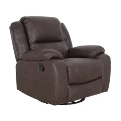 Malic Classic Tufted PU Leather Swivel Recliner - Christopher Knight Home -Lush Living Store GUEST 47faddc7 92c1 413f 96a9 8899f3340706