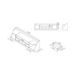 Henry Storage TV Stand For TVs Up To 78" White/Espresso - MiBasics -Lush Living Store GUEST 48ae3e05 a911 45e3 abd2 ffa6f37fcd46