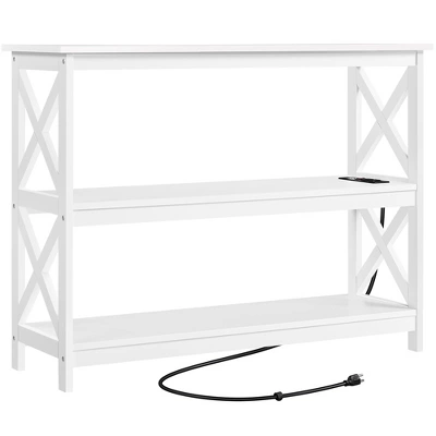 Yaheetech 3-Tier Wooden Console Table With Power Outlet Entryway Table 10 Yaheetech 3-Tier Wooden Console Table With Power Outlet Entryway Table - Image 8
