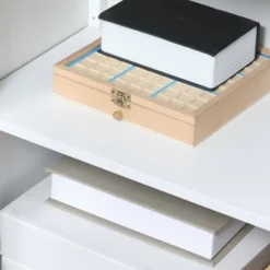 HOMCOM Kitchen Cabinet, Storage Cabinet, Sideboard Floor Accent Cabinet W/ 2 Glass Doors, Drawer, Adjustable Shelves For Living Room Entryway, White -Lush Living Store GUEST 49153cc6 59ee 4a23 bf99 f902dd8582a4