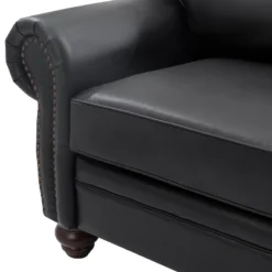 Antonia 60" Wide Chesterfield Loveseat, Genuine Leather Sofa With Nailhead Trim And Rolled Armrests -A+B | ARTFUL LIVING DESIGN -Lush Living Store GUEST 49b26a65 4a04 45d4 b674 3961e520607d