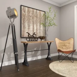 Industrial Wood Console Table Brown - Olivia & May -Lush Living Store GUEST 4a3194b4 3310 4f87 9279 eb3802a3b6c8