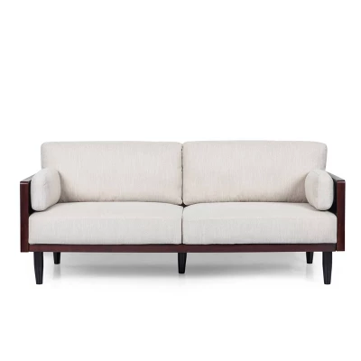 Sofia Mid-Century Modern Upholstered 3 Seater Sofa - Christopher Knight Home 12 Sofia Mid-Century Modern Upholstered 3 Seater Sofa - Christopher Knight Home - Image 10
